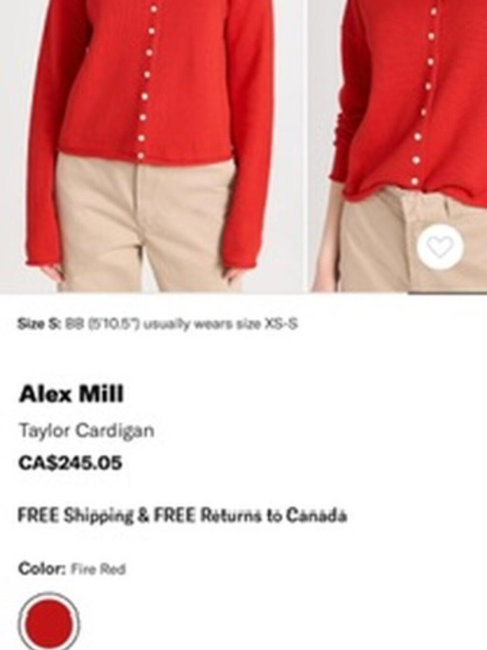 Alex Mill Taylor Cardigan NWOT - Picture 5 of 7